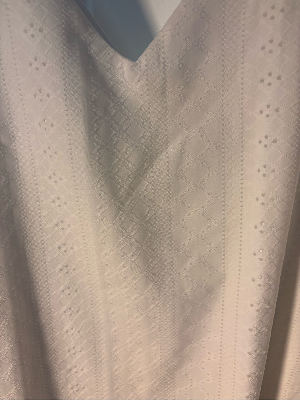 White Eyelet V-Neck Camisole Top - Picture 9 of 9